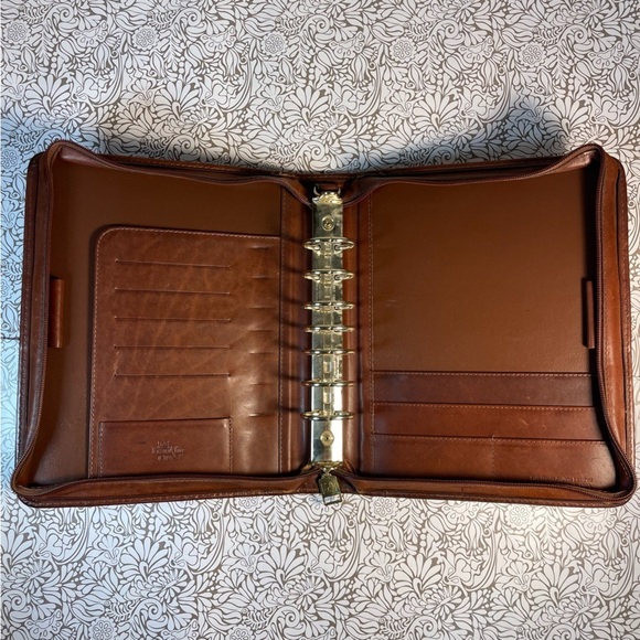 Franklin Quest Full Grain Aniline Leather Made in the USA Binder - Picture 7 of 15